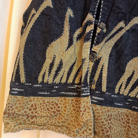 Vtg Orvis Women's Safari/Giraffe Print Tapestry Vest Size S Button Front - Picture 2 of 5
